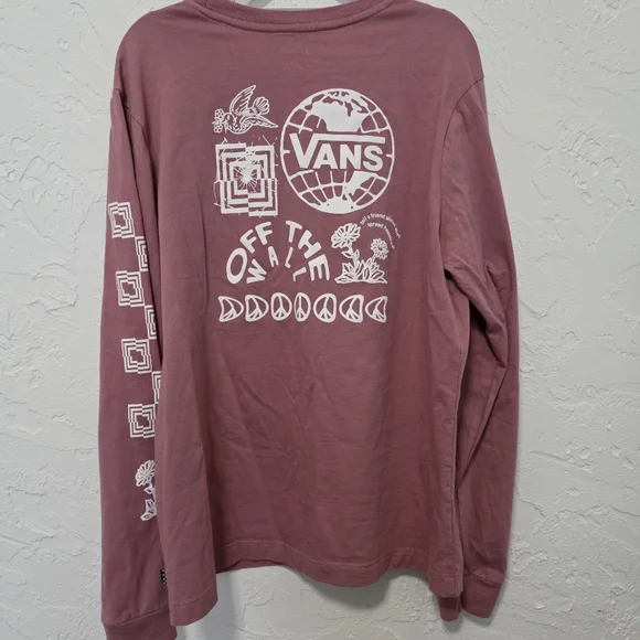 Vans Off The Wall Pink Logo Shirt - Picture 5 of 8